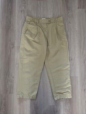 COS Wmns Linen Blend Wide Leg Pleated Pants 12 Quiet Luxiry Minimal Normcore